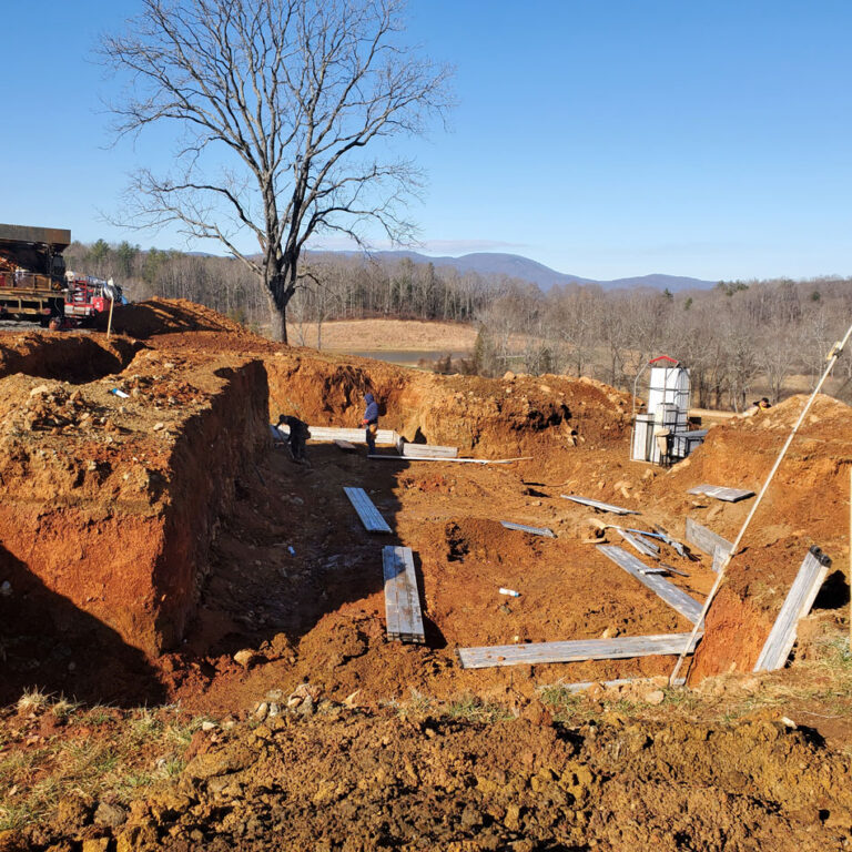 Timberbuilt Construction Virginia Excavation photo ready to form footers on residential home