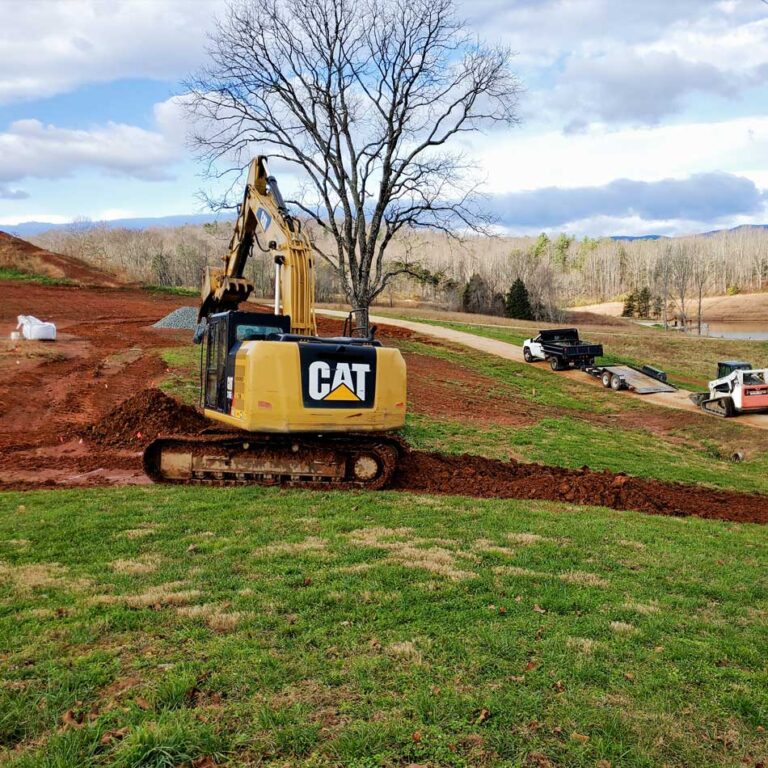 Timberbuilt Construction Virginia is ready to begin excavation for the residential home.